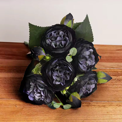 30cm Rose Pink Silk Bouquet Peony Artificial Flowers