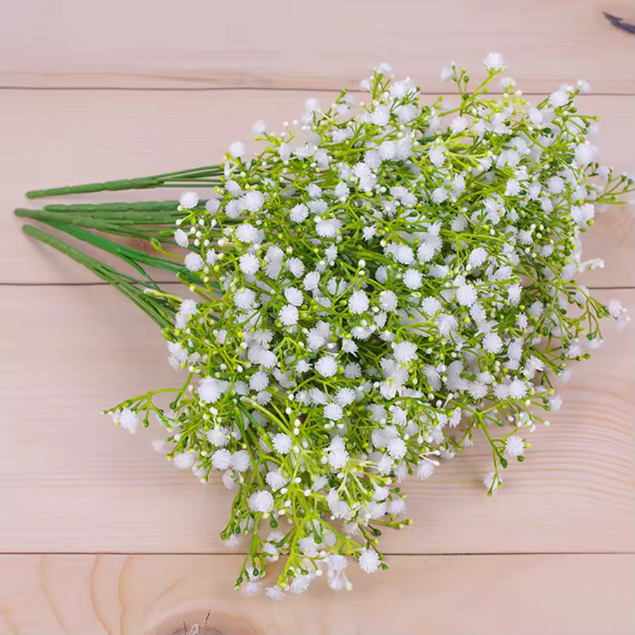 5 branches/bouquet babysbreath artificial plastic flowers