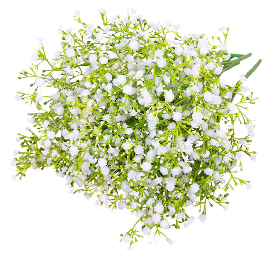 5 branches/bouquet babysbreath artificial plastic flowers