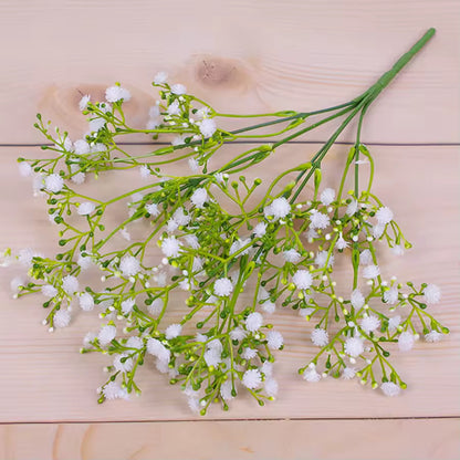5 branches/bouquet babysbreath artificial plastic flowers