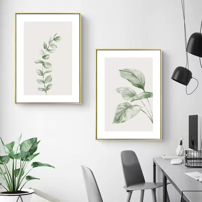 Velura Monochrome Leaf Art – Minimal Botanical Poster ( No frame )