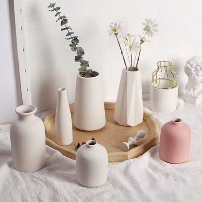 White Ceramic Vases Nordic