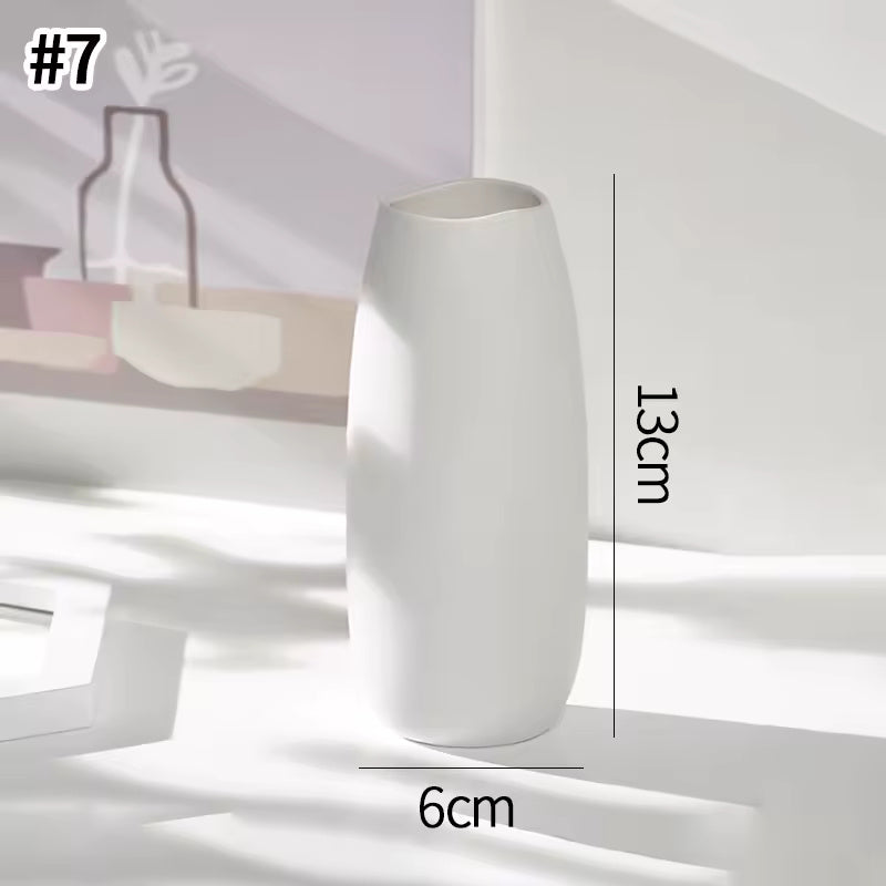 White Ceramic Vases Nordic
