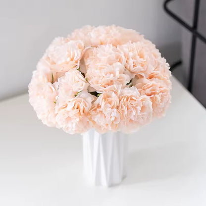 Pink Silk Artificial Peony Bouquet Flowers