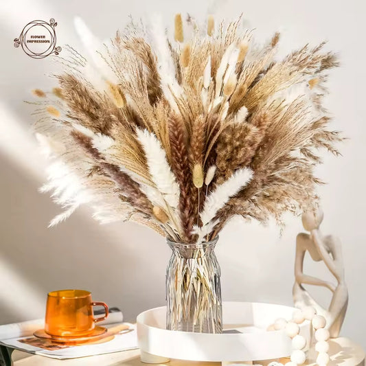 Velura Rustic Fluffy Pampas Arrangement