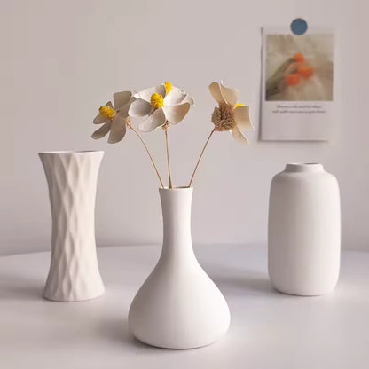 White Ceramic Vases Nordic