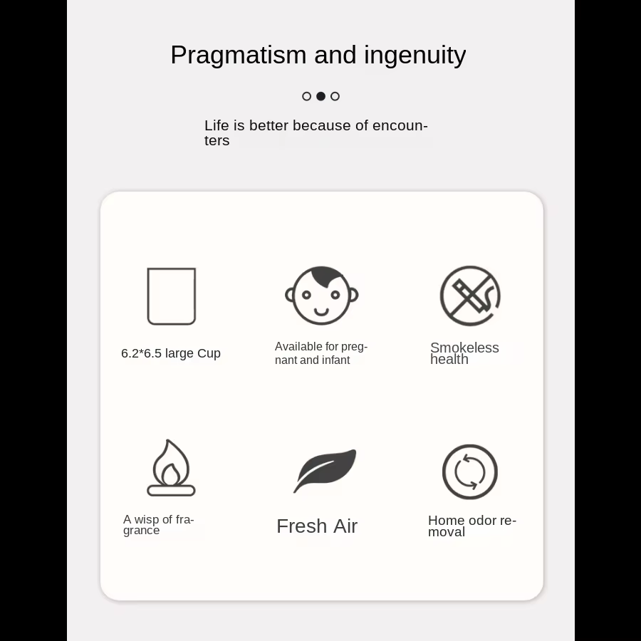 Aromatherapy essential oil candle smokeless soybean candle