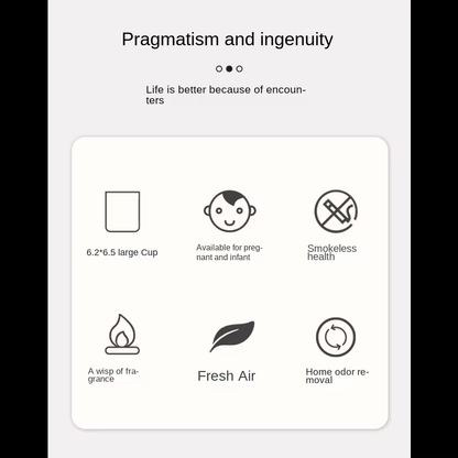 Aromatherapy essential oil candle smokeless soybean candle