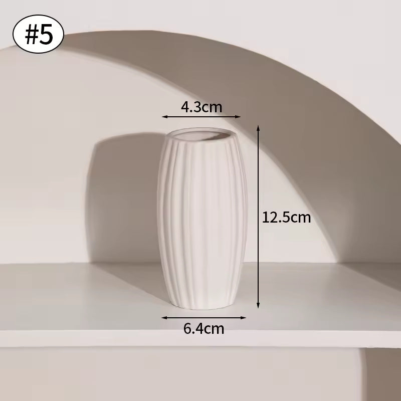 White Ceramic Vases Nordic