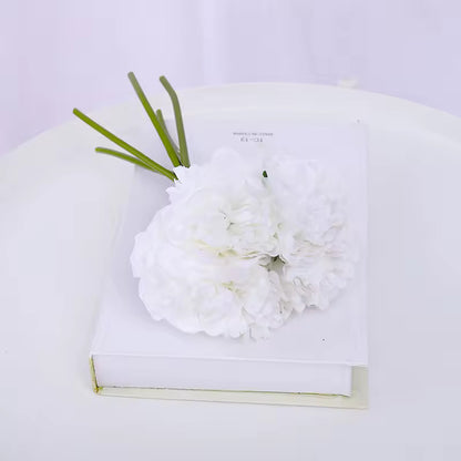 Pink Silk Artificial Peony Bouquet Flowers