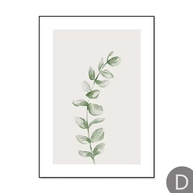 Velura Monochrome Leaf Art – Minimal Botanical Poster ( No frame )