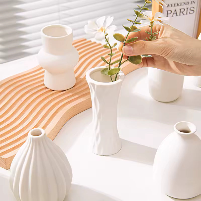 White Ceramic Vases Nordic