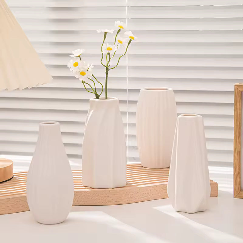 White Ceramic Vases Nordic