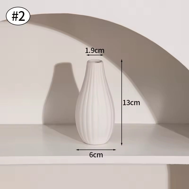 White Ceramic Vases Nordic