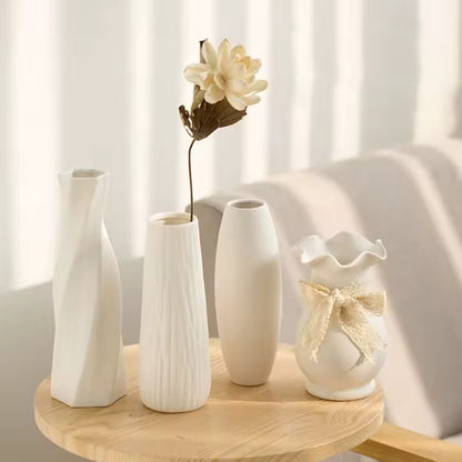 White Ceramic Vases Nordic