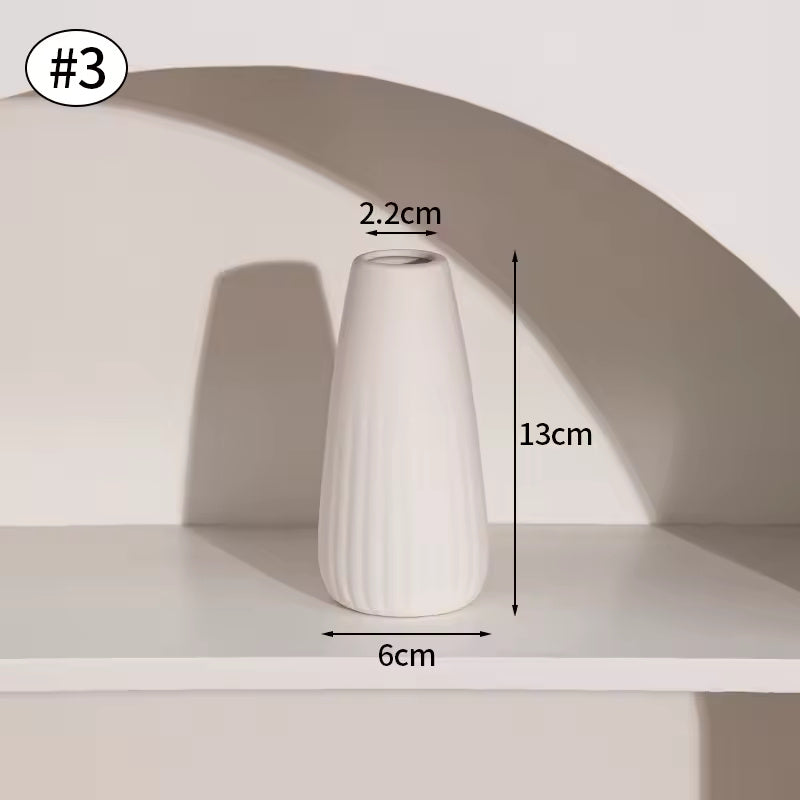 White Ceramic Vases Nordic