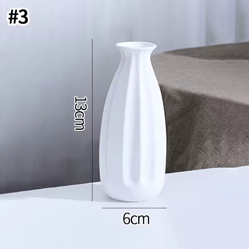 White Ceramic Vases Nordic