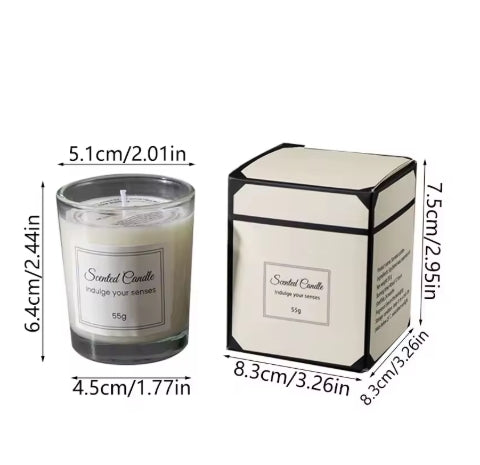 Aromatherapy Candle Premium Gift Box Glass Handmade Soy Wax Smokeless Creative