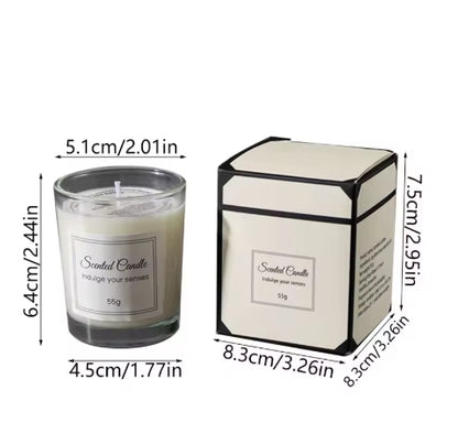 Aromatherapy Candle Premium Gift Box Glass Handmade Soy Wax Smokeless Creative