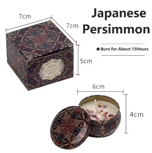 1/4PCS Vintage Scented Candles Soy Wax Candle Jars Flower Fragrance Scent