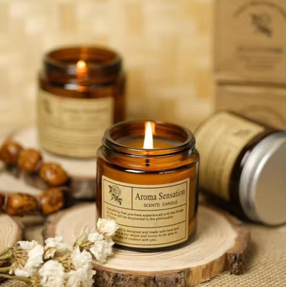 Aromatherapy essential oil candle smokeless soybean candle