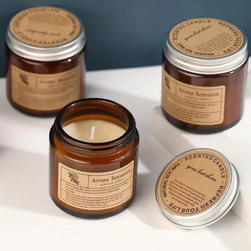 Aromatherapy essential oil candle smokeless soybean candle