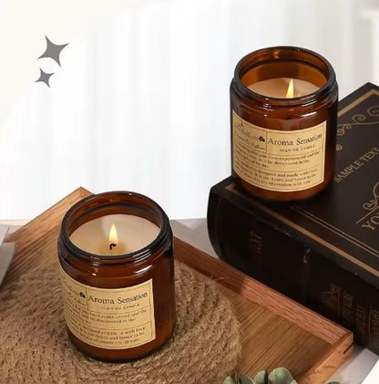 Aromatherapy essential oil candle smokeless soybean candle