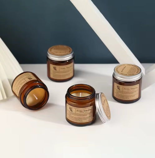 Aromatherapy essential oil candle smokeless soybean candle