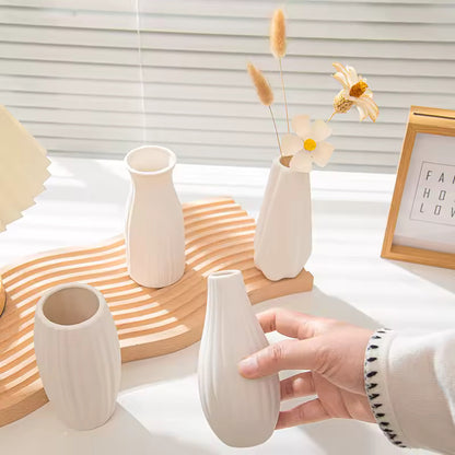 White Ceramic Vases Nordic