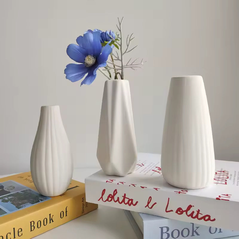 White Ceramic Vases Nordic
